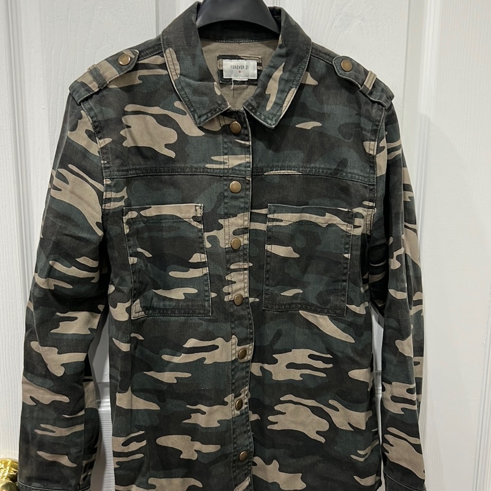 Jacket / shirt denim army style green